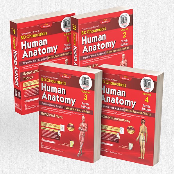 BD Chaurasia's Human Anatomy Volume 1-4