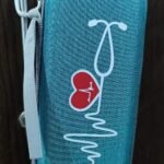 Stethoscope Case with Heart Beating Sign (Green)