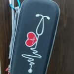 Stethoscope Case with Heart Beating Sign (Black)