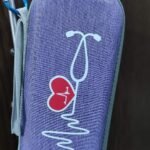 Stethoscope Case with Heart Beating Sign (Purple)