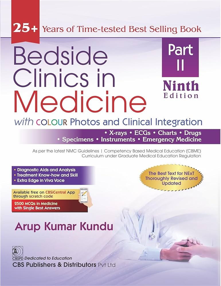81EZjhhh9SL._UF1000,1000_QL80_ Bedside Clinics in Medicine with COLOUR Photos and Clinical Integration Part-2 (Color) - Image 1