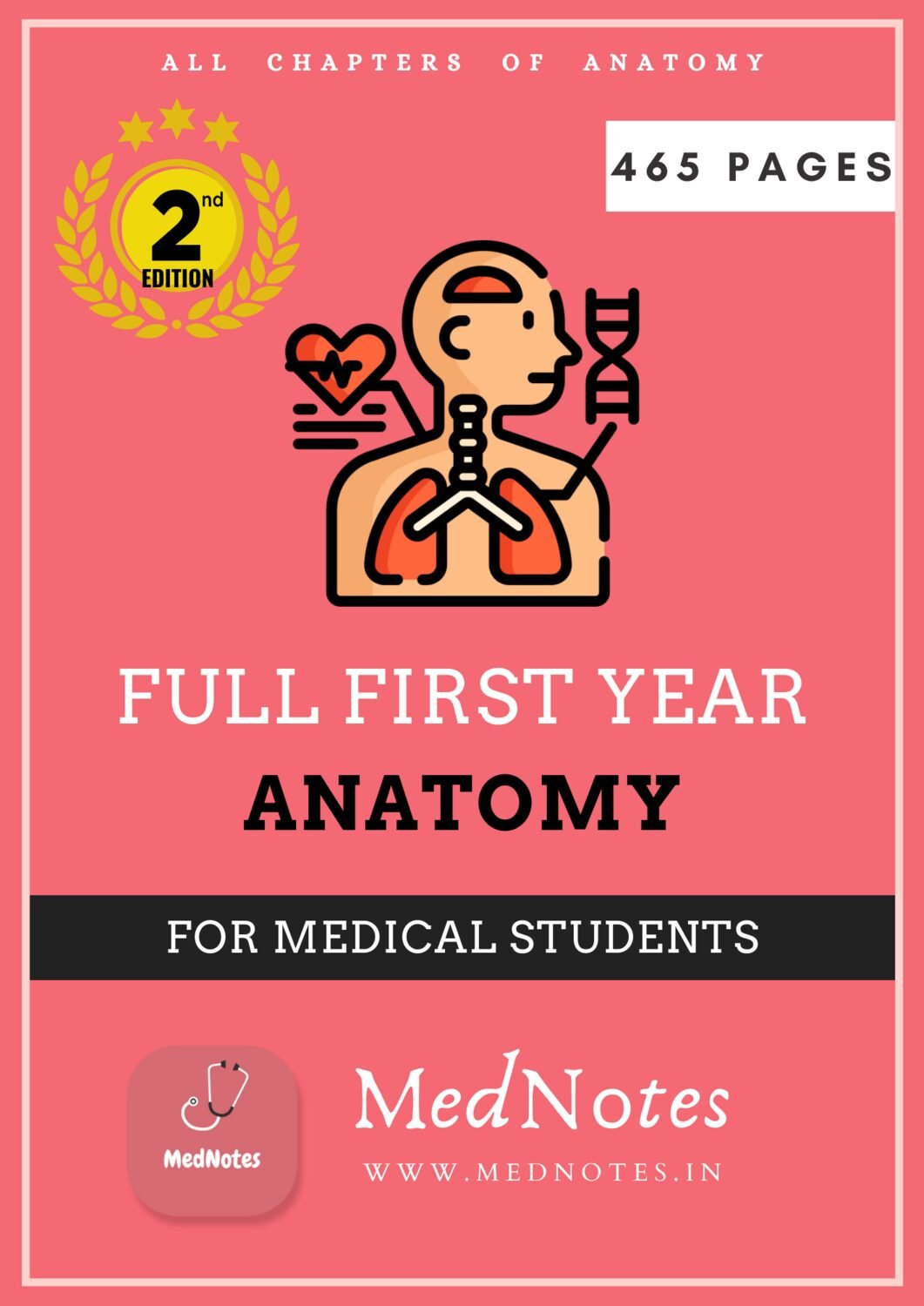 2901654880 Full First Year Anatmoy Notes (Color) - Image 1